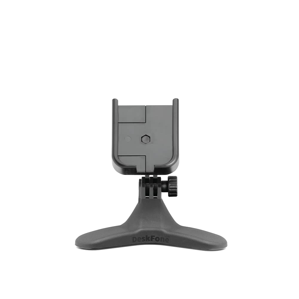 Alt View 3. WeatherTech - DeskFone | Adjustable & Secure Fit Universal Desktop Cell Phone Holder – Black Body – Orange Metal Knobs - Black/Orange Metal.