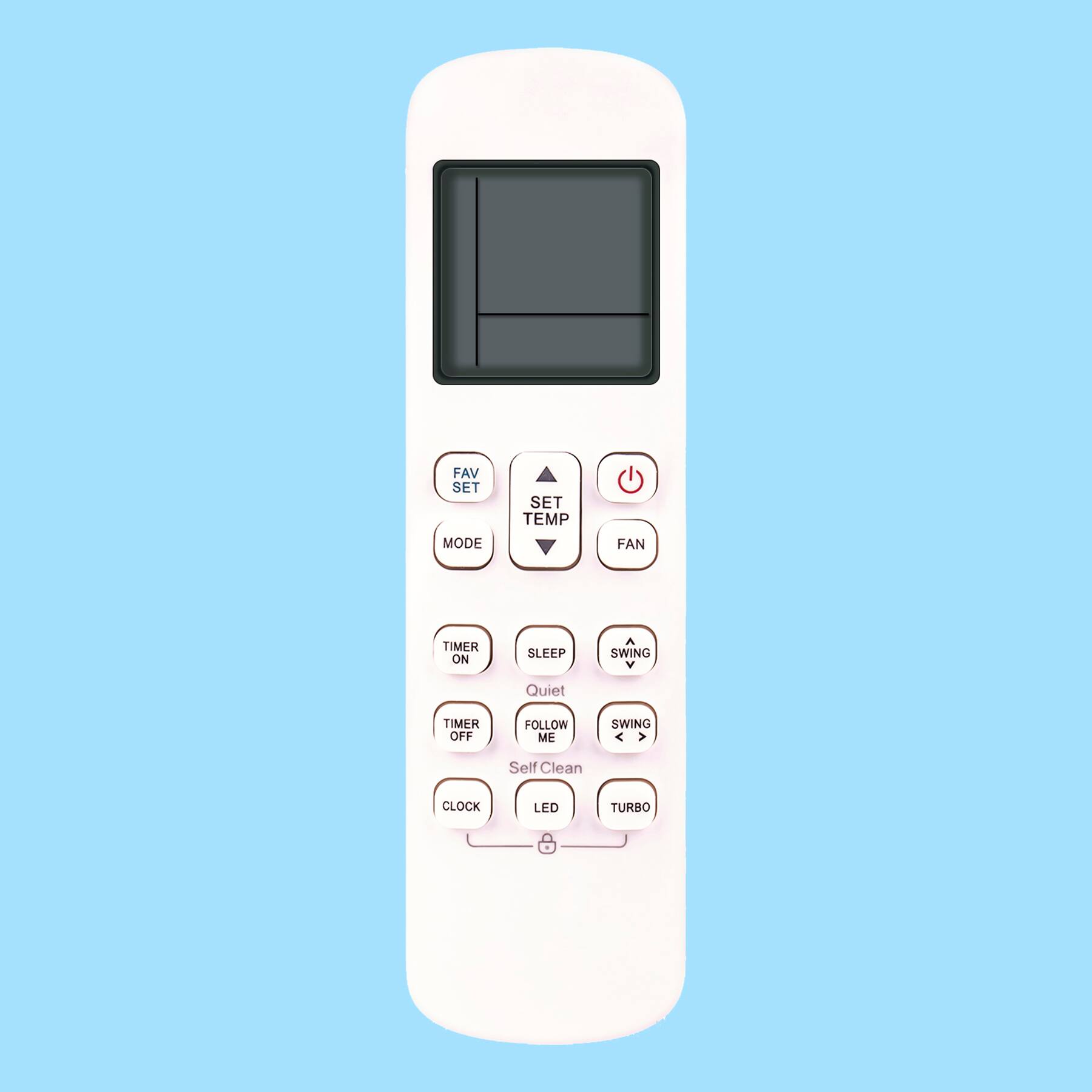 ALLIMITY - RG61E3/BGEF Replacement Remote, Fit for ActronAir Midea Air Conditioner RG61E3-BGEF RG61E3/BGEF WRE-2621 WRE2621 - Black