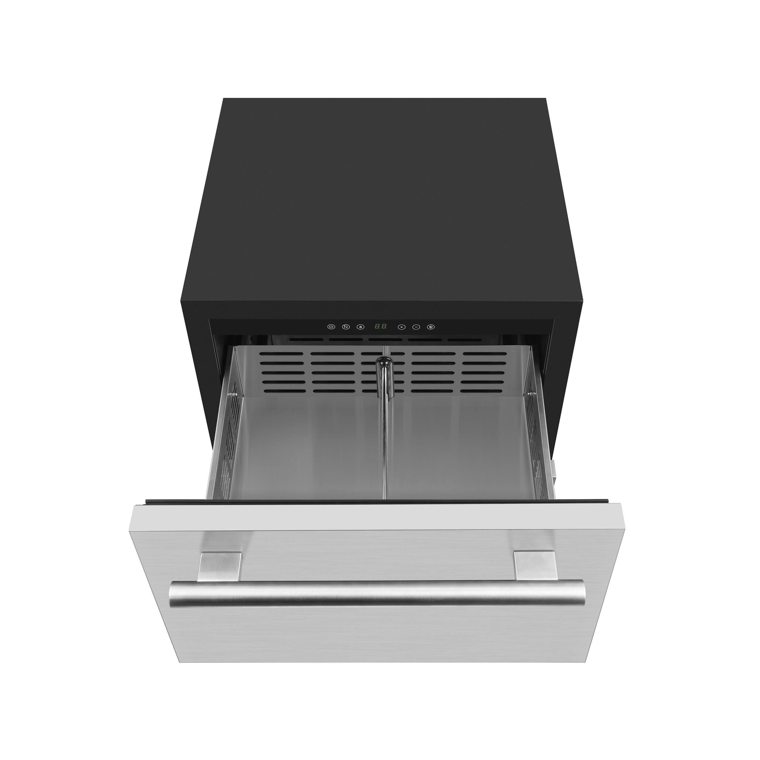 Alt View 2. Forno Appliances - Cosenza 24" Built-In Indoor/Outdoor Drawer Freezer with Ice Maker - Stainless steel.