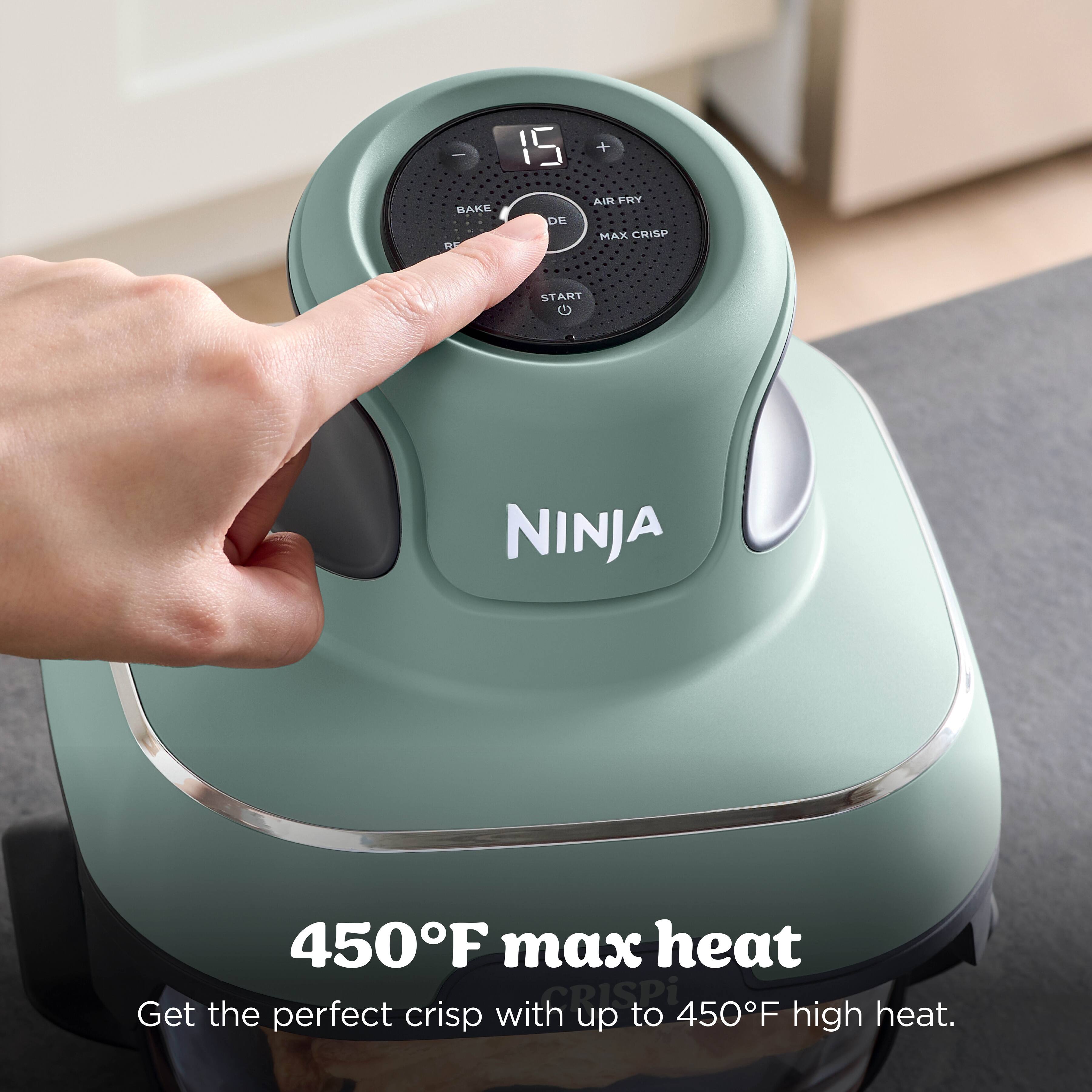 15 BARE DE S + AIR FRY MAX CRISP START NINJA  
450°F max heat  
Get the perfect crisp with up to 450°F high heat.