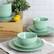 Alt View 7. Elama - Elama Luna 18 Piece Porcelain Dinnerware Set in Mint - Mint.