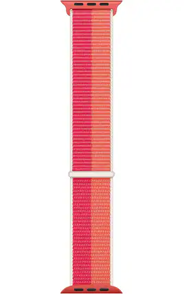 Front. Apple - Apple Watch Band - Sport Loop (45mm) - Nectarine/Peony - Regular - Nectarine/Peony.