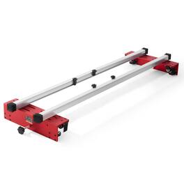 VEVOR - Router Sled, 60 inches, Portable and Adjustable Slab Flattening Jig DIY Woodworking Router Sled for Flattening Slabs - Silver;Red