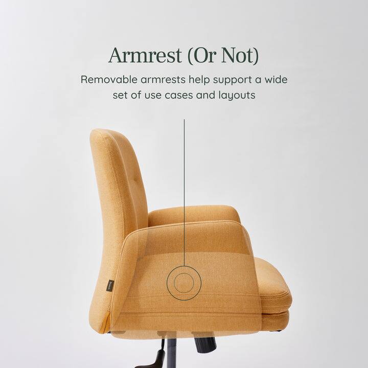 Armrest (Or Not)

Removable armrests help support a wide set of use cases and layouts