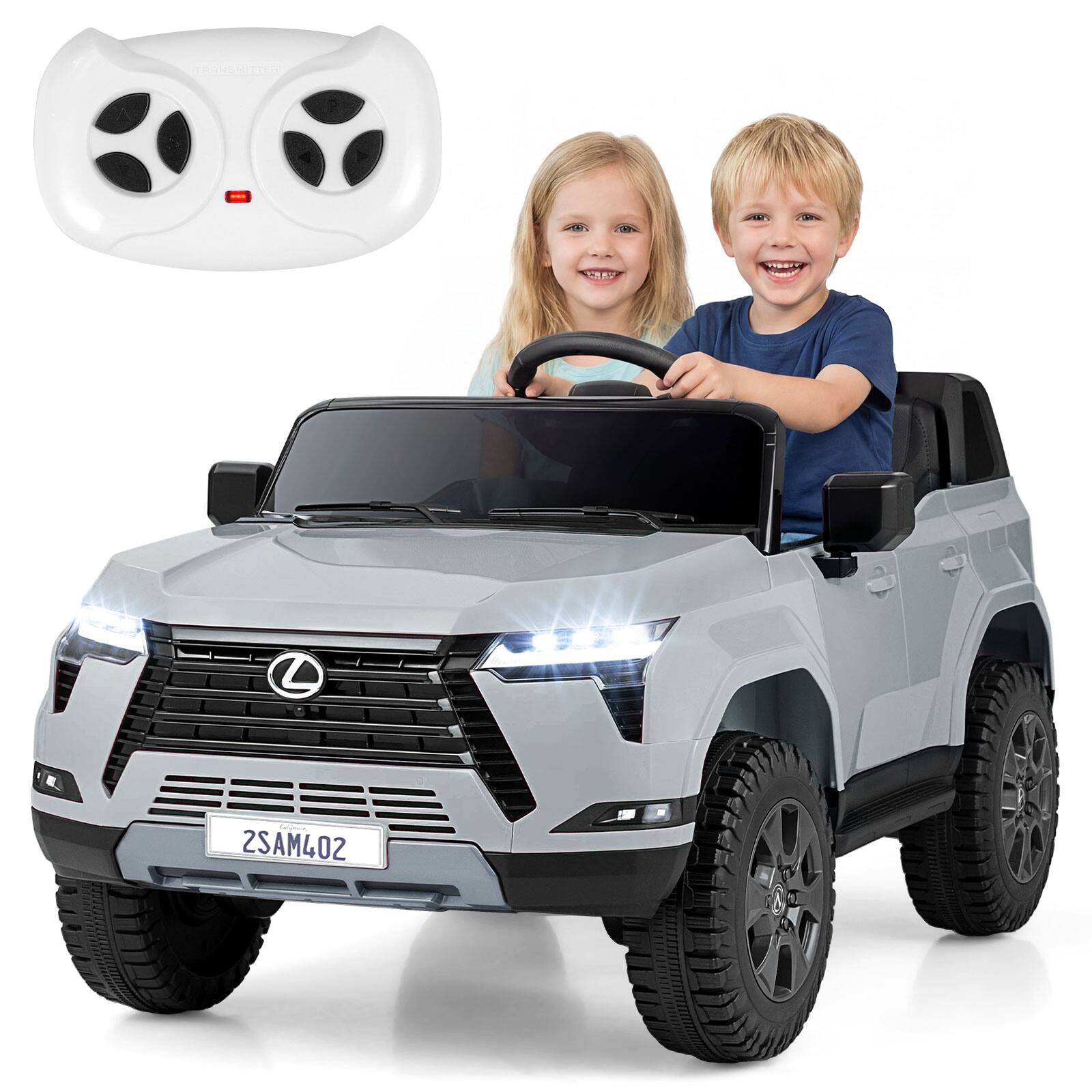 Alt View 9. Costway - Costway Ride on Car for Kids, 24V 4WD Licensed LEXUS GX550 Electric Vehicle with Remote - Gray.