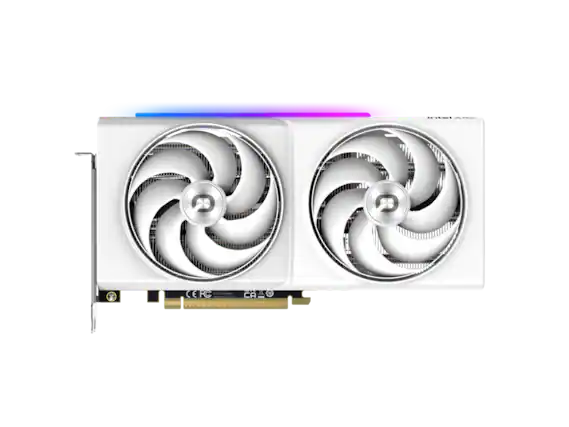 The text on the image reads:
"Intel ARC
EFC
CEFC
CA"
This text is located on the bottom part of the graphics card.