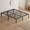 Front. Songmics Home - Full Metal Bed Frame 14 Inches Tall, Heavy-Duty Platform Bed, with Under-Bed Storage, Easy Setup - Matte Black.