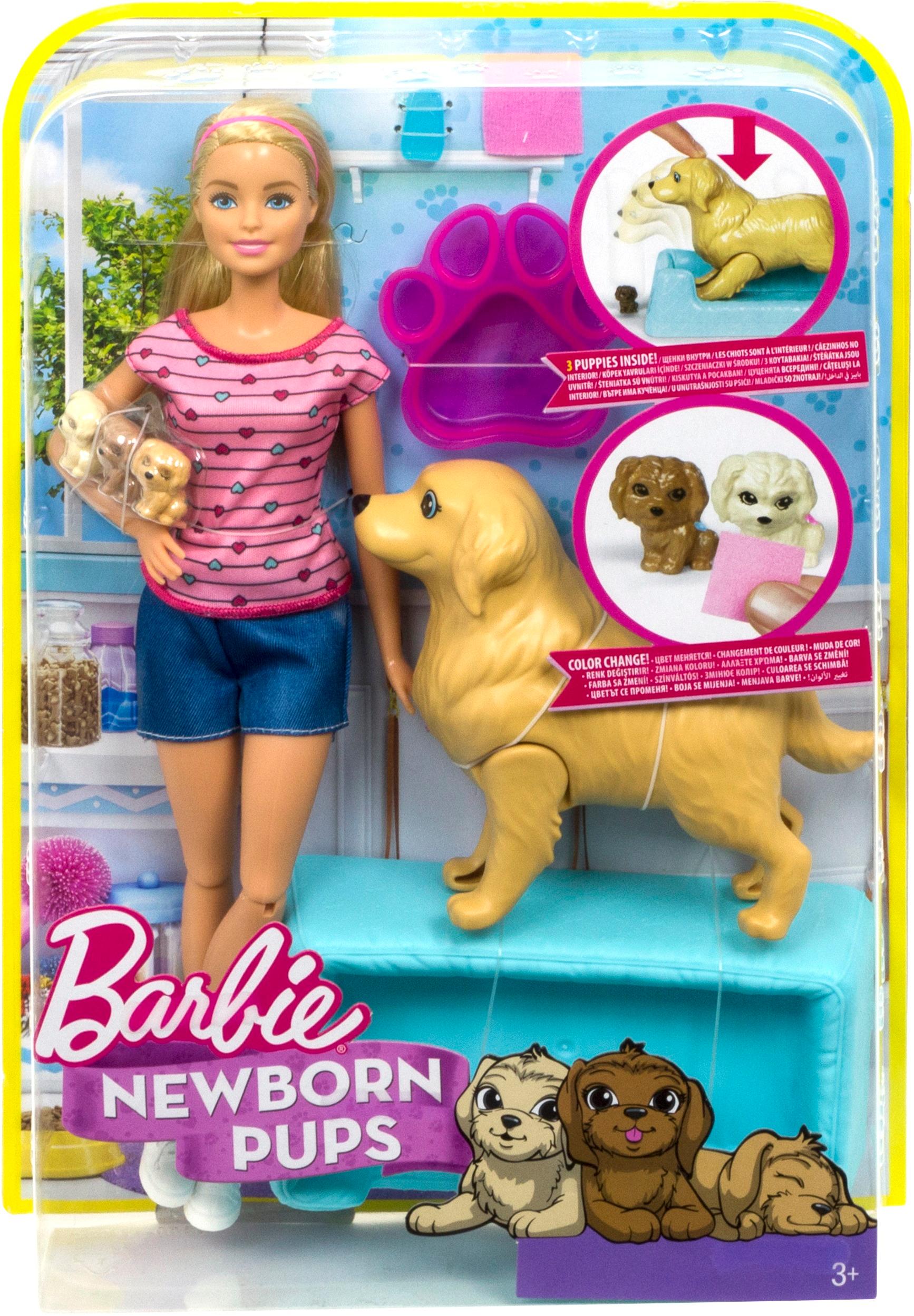 Best Buy Barbie Newborn Pups Doll And Pets Fdd43