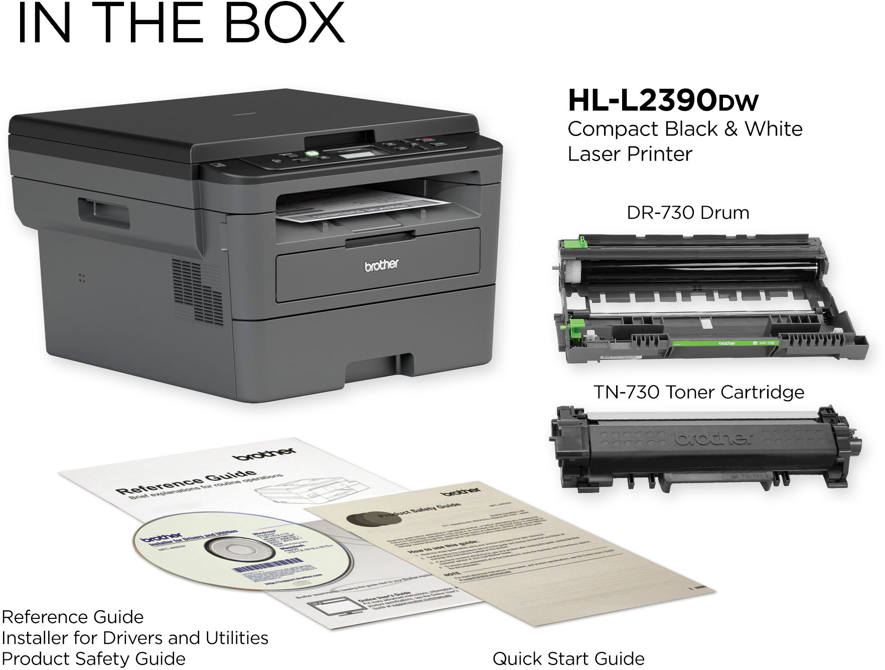 Brother HL-L2350DW Imprimante laser compacte, Monochrome, A4