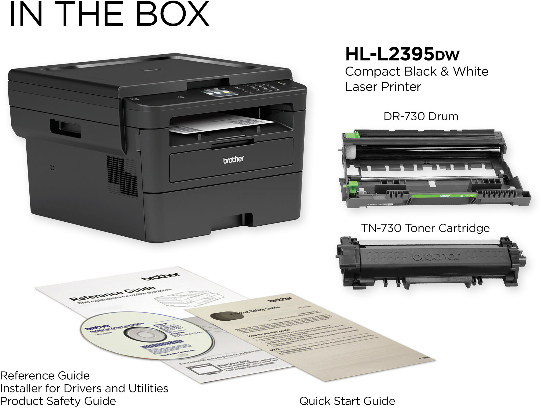 Brother Hl L2395dw Wireless Black And White All In One Laser Printer Gray Hl L2395dw Best Buy
