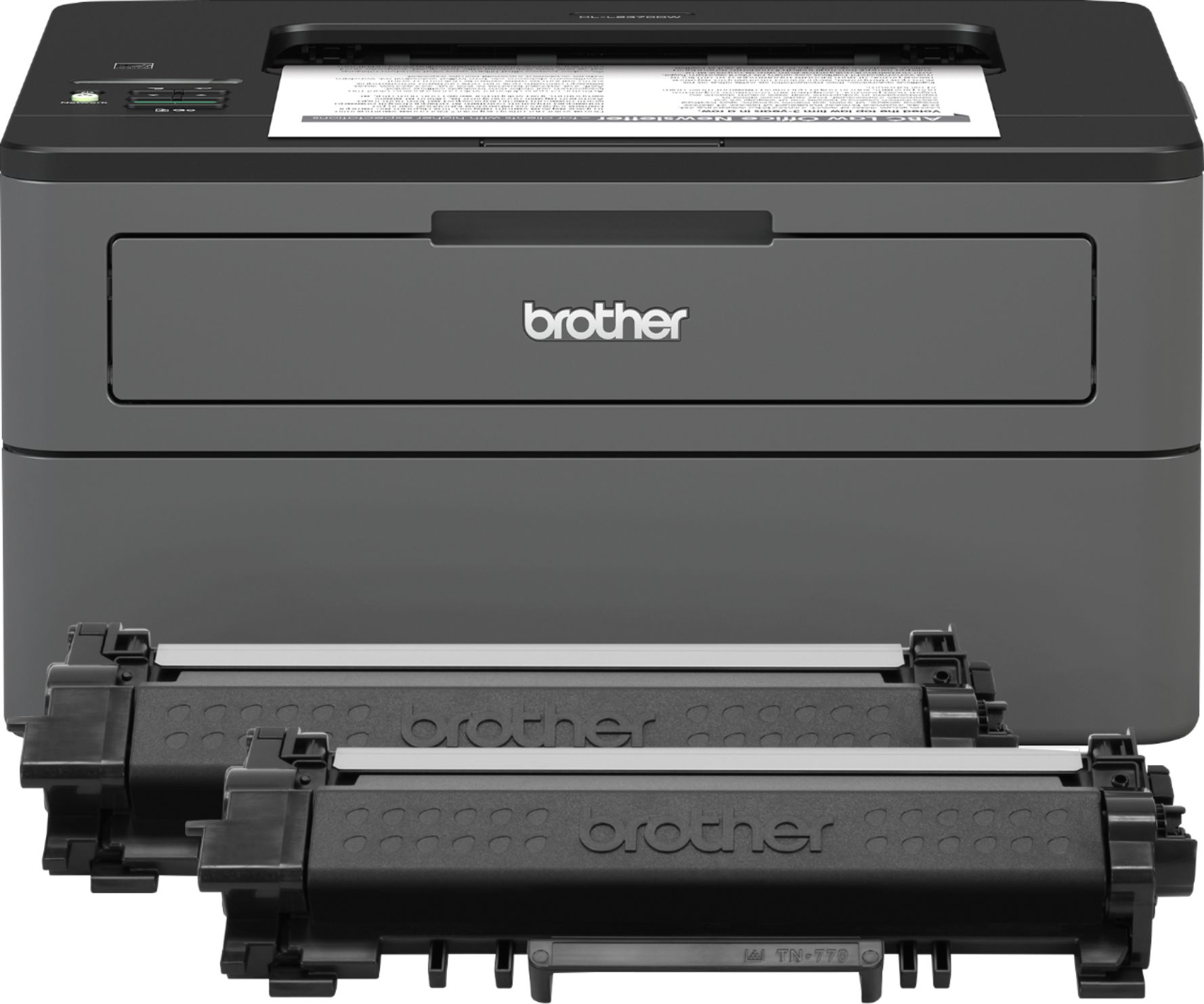 Angle View: Brother - HL-L2370DW XL Wireless Black-and-White Refresh Subscription Eligible Laser Printer - Gray