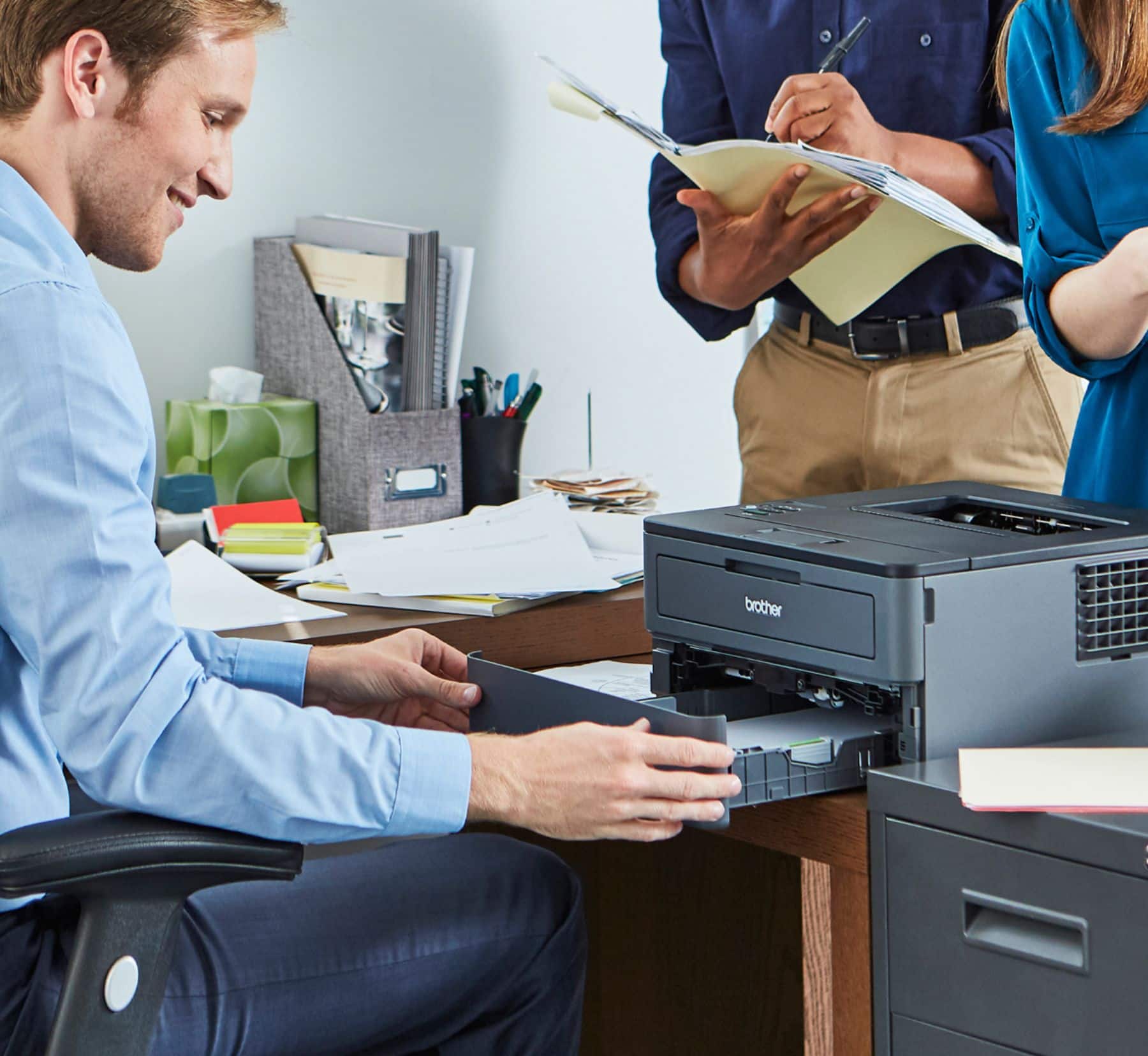 Alt View 14. Brother - HL-L2370DW XL Wireless Black-and-White Refresh Subscription Eligible Laser Printer - Gray.