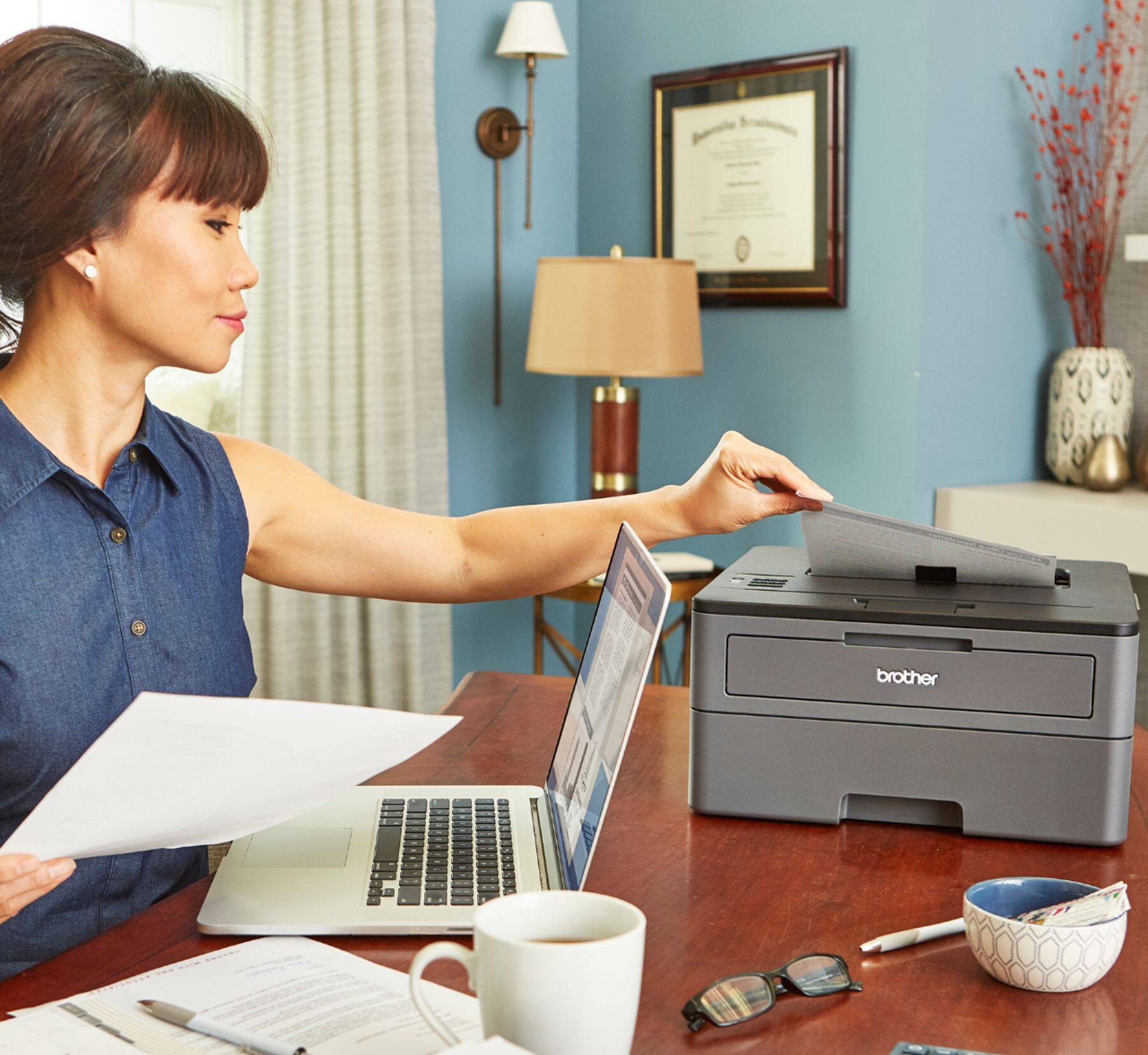 Alt View 15. Brother - HL-L2370DW XL Wireless Black-and-White Refresh Subscription Eligible Laser Printer - Gray.