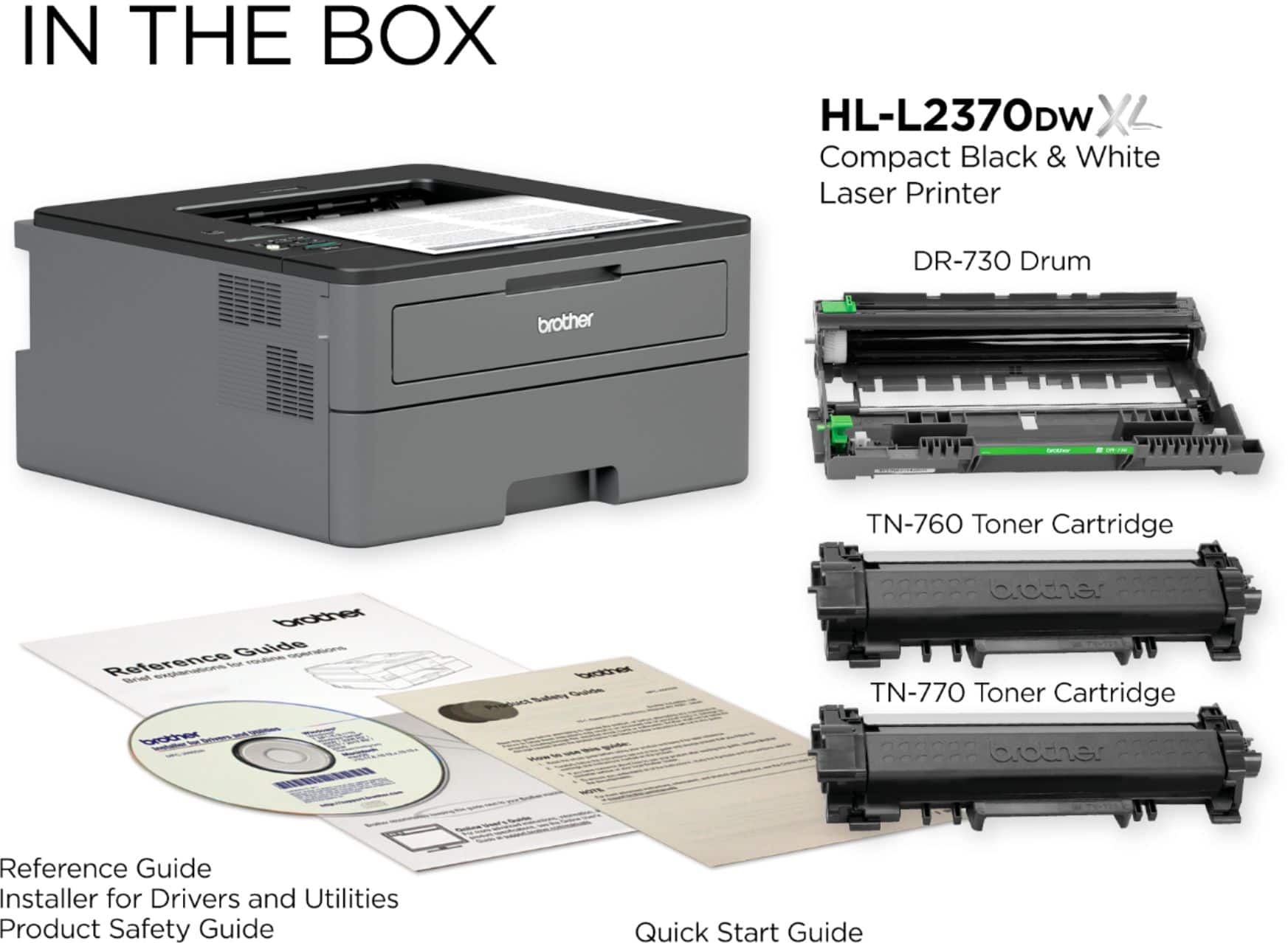 Alt View 16. Brother - HL-L2370DW XL Wireless Black-and-White Refresh Subscription Eligible Laser Printer - Gray.