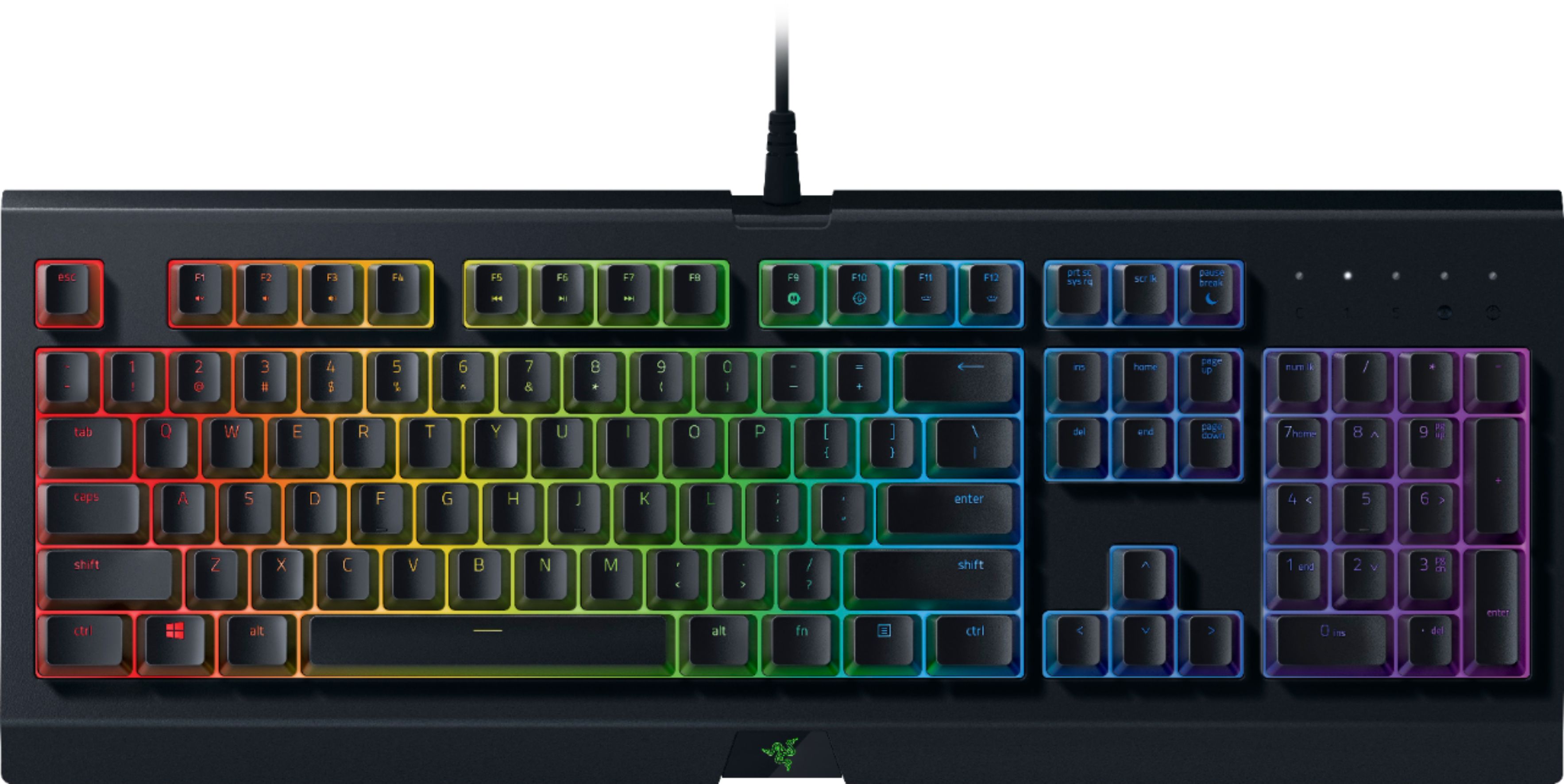 Razer - Cynosa Chroma Full Size Wired Membrane Gaming Keyboard with Chroma RGB Backlighting - Black
