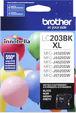Front. Brother - LC203BK XL High-Yield Ink Cartridge - Black.