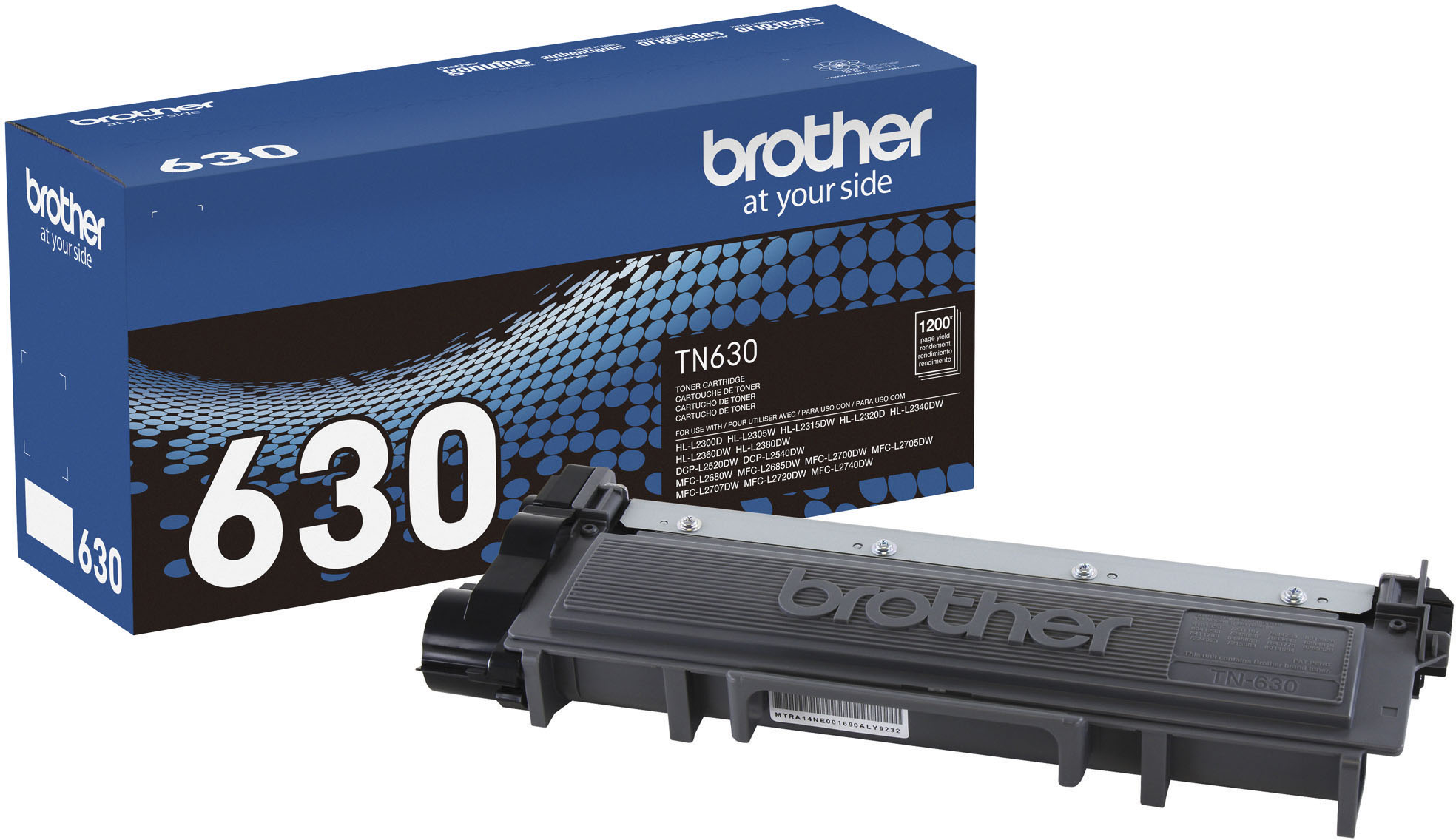 Cartouche de toner noire compatible pour Brother TN760 - Pack de 2