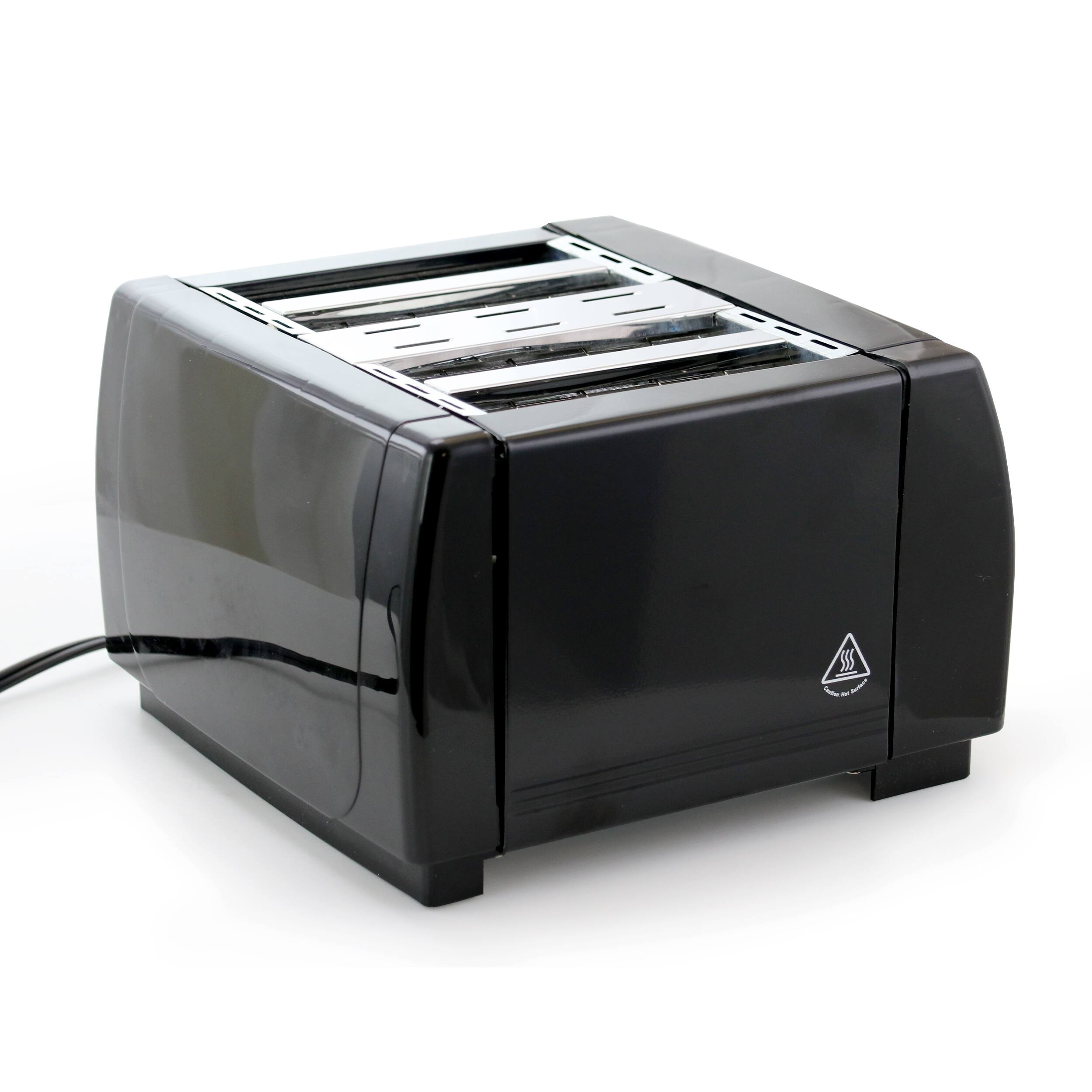 Alt View 1. Better Chef - Better Chef 4 Slice Dual Control Toaster in Black - Black.