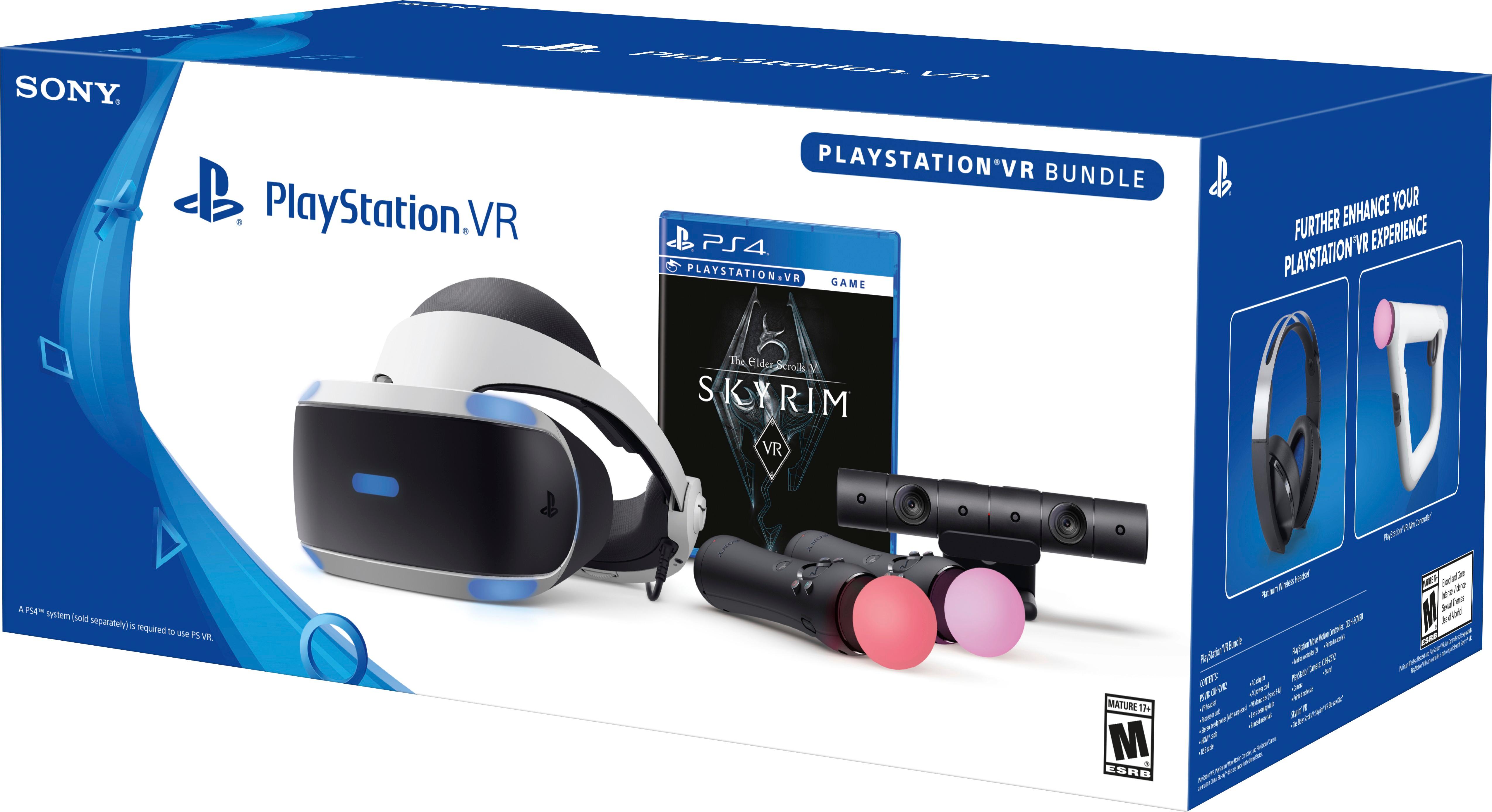 sikkert magnet Hollow Best Buy: Sony PlayStation VR The Elder Scrolls V: Skyrim VR Bundle  White/Black 3002425