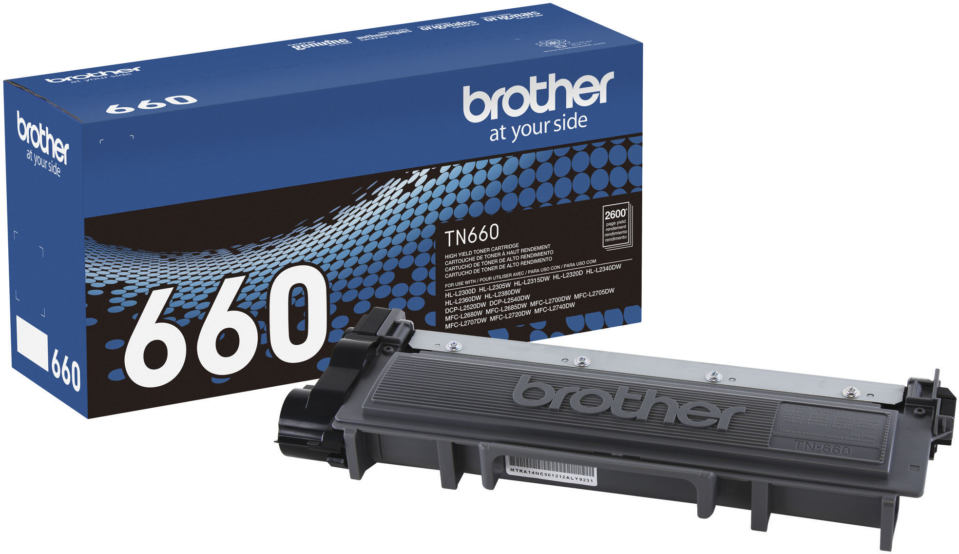 Brother Genuine High-yield Black Toner Cartridge, TN6602PK