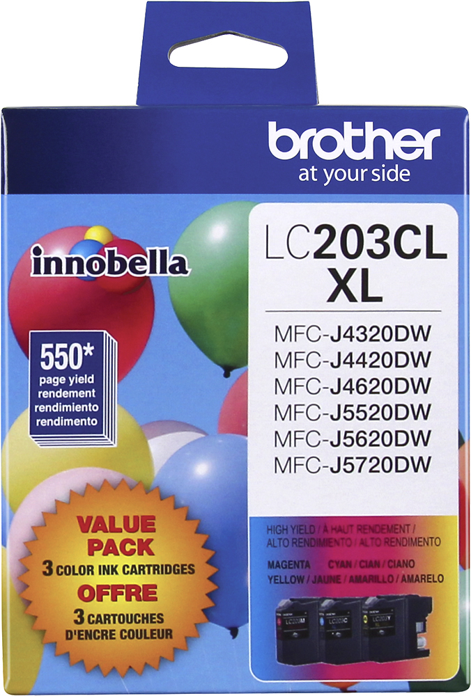 Brother - LC2033PKS XL High-Yield 3-Pack Ink Cartridges - Cyan/Magenta/Yellow