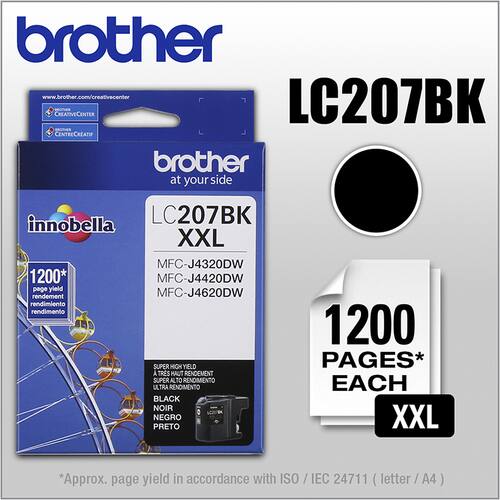 UPC 012502639053 product image for Brother - LC207BK XXL Super High-Yield Ink Cartridge - Black - Black | upcitemdb.com