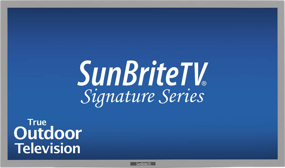Front. SunBriteTV - Signature Series - 46" Class (46" Diag.) - LED - Outdoor - 1080p - 60Hz - HDTV - Silver.