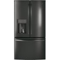 GE Profile - 22.1 Cu. Ft. French Door Counter-Depth Refrigerator with Hands-Free AutoFill - Black Stainless Steel