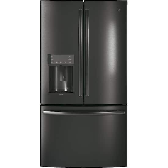 Ge Profile Series 22 2 Cu Ft French Door Counter Depth Refrigerator With Hands Free Autofill Black Stainless Steel Pye22kblts Best Buy
