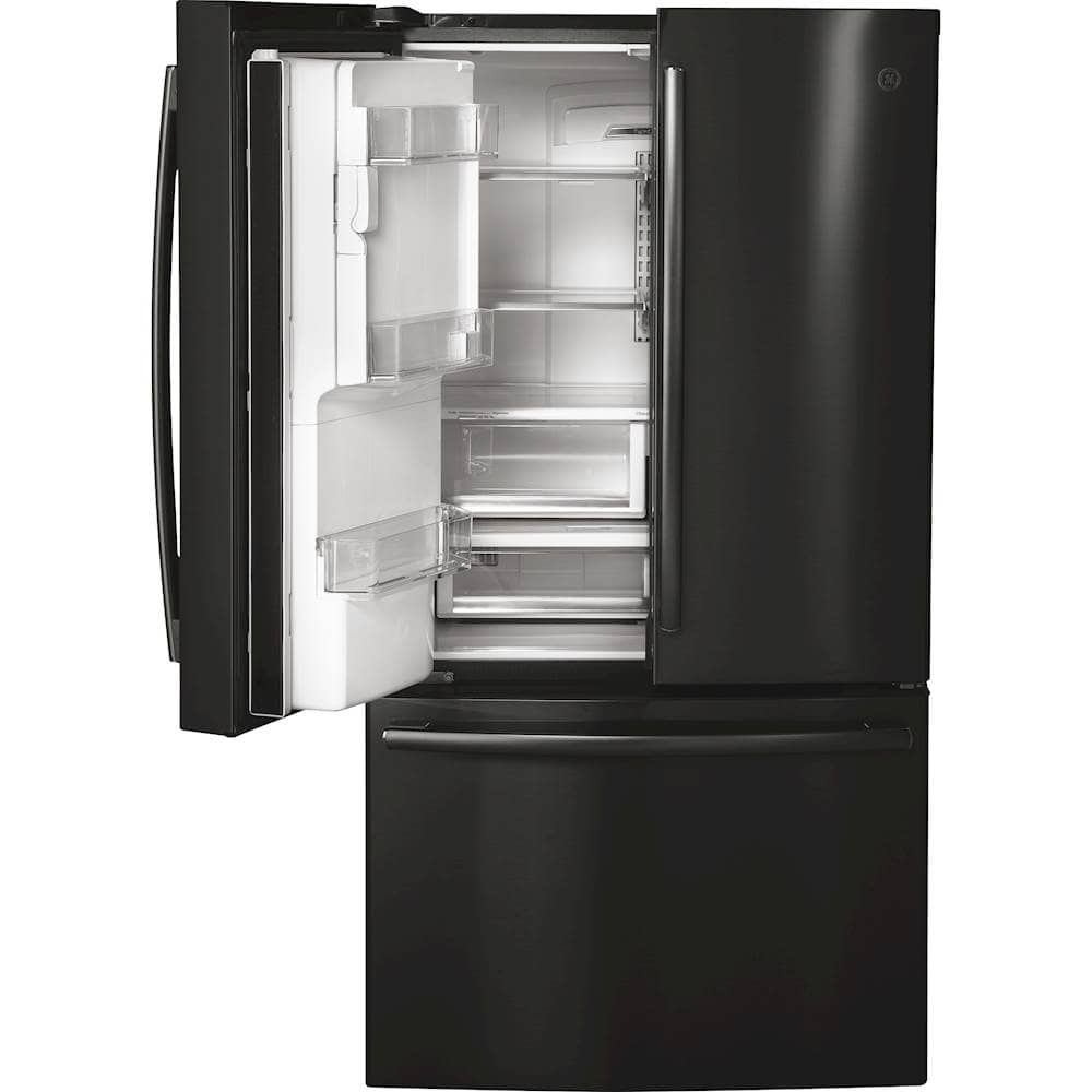 Alt View 12. GE Profile - 22.1 Cu. Ft. French Door Counter-Depth Refrigerator with Hands-Free AutoFill - Black Stainless.