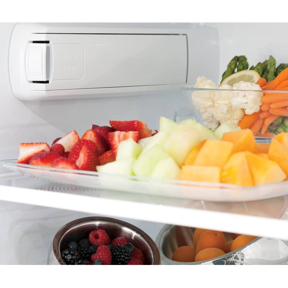 Alt View 15. GE Profile - 22.1 Cu. Ft. French Door Counter-Depth Refrigerator with Hands-Free AutoFill - Black Stainless.