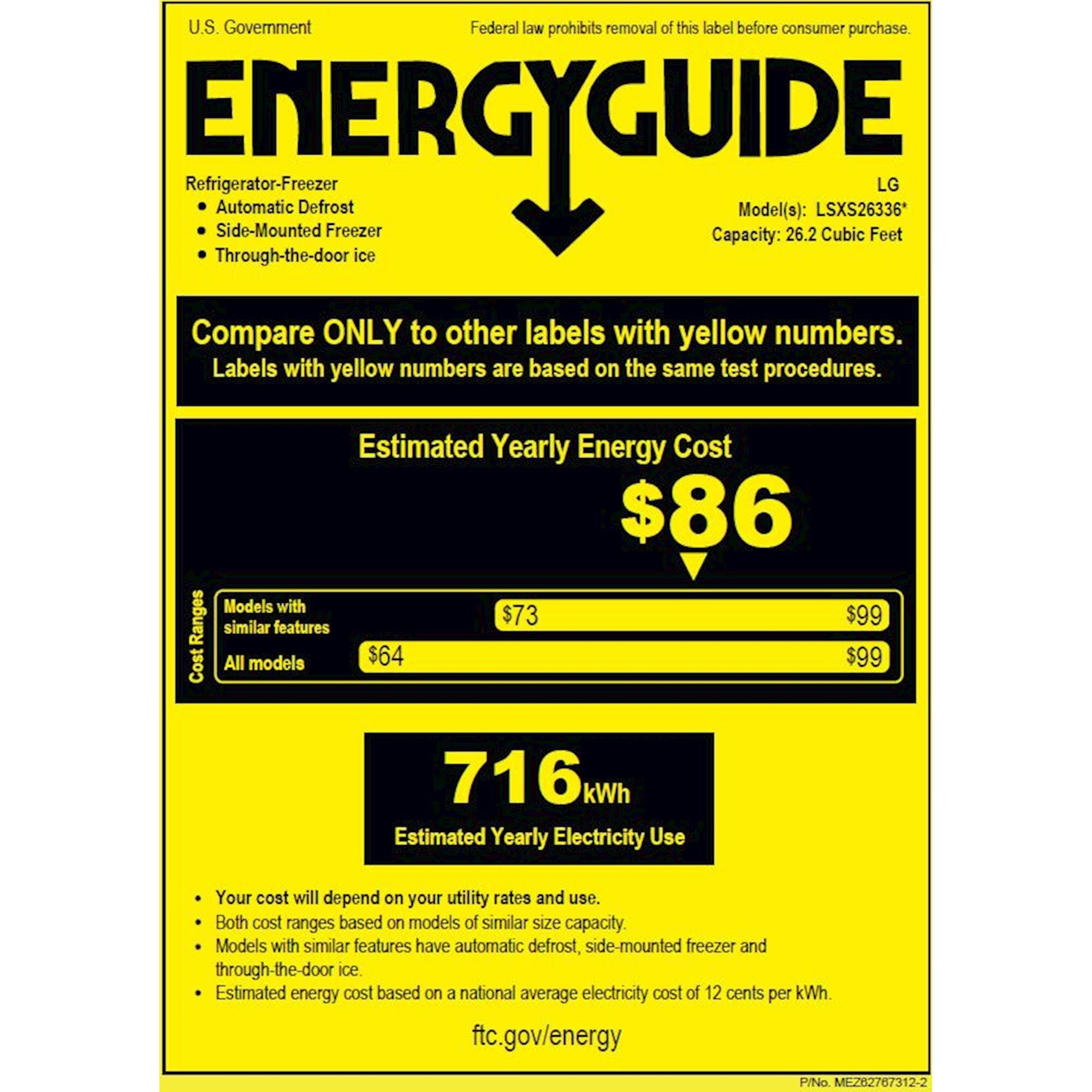 Best Buy LG 26.2 Cu. Ft. SidebySide Refrigerator Stainless steel