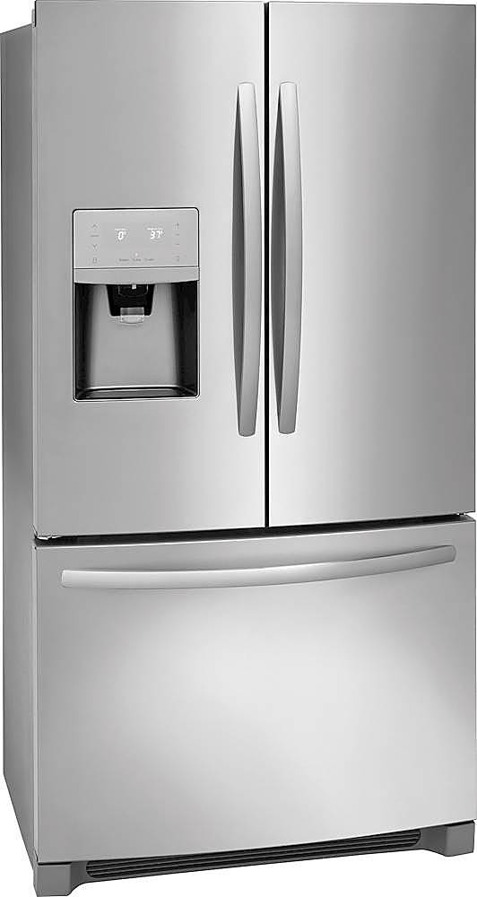 Angle View: Frigidaire - 21.7 Cu. Ft. French Door Refrigerator - Stainless steel