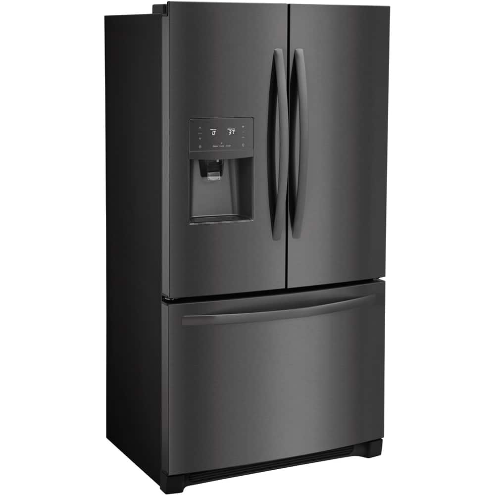 Frigidaire 21.7 Cu. Ft. French Door Refrigerator Black stainless steel FFHD2250TD Best Buy