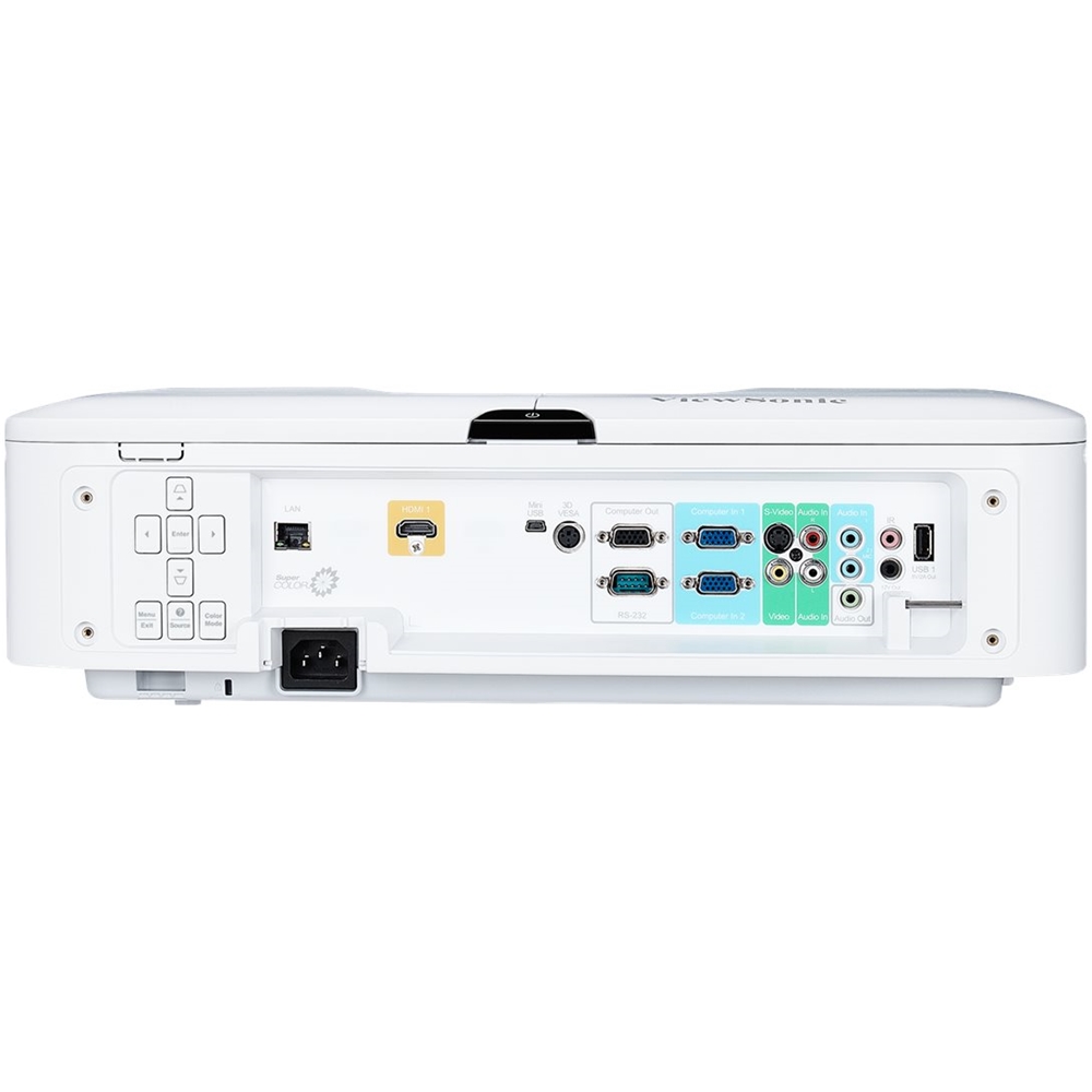 Back View: ViewSonic - PG800HD Full HD DLP Projector - White