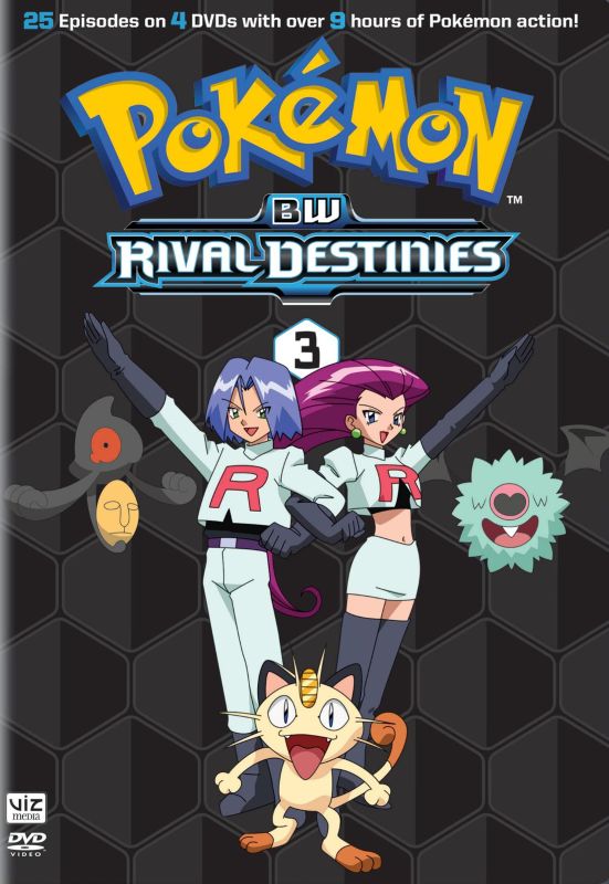  Pokemon: Black &amp; White - Rival Destinies, Set 3 [4 Discs] [DVD]