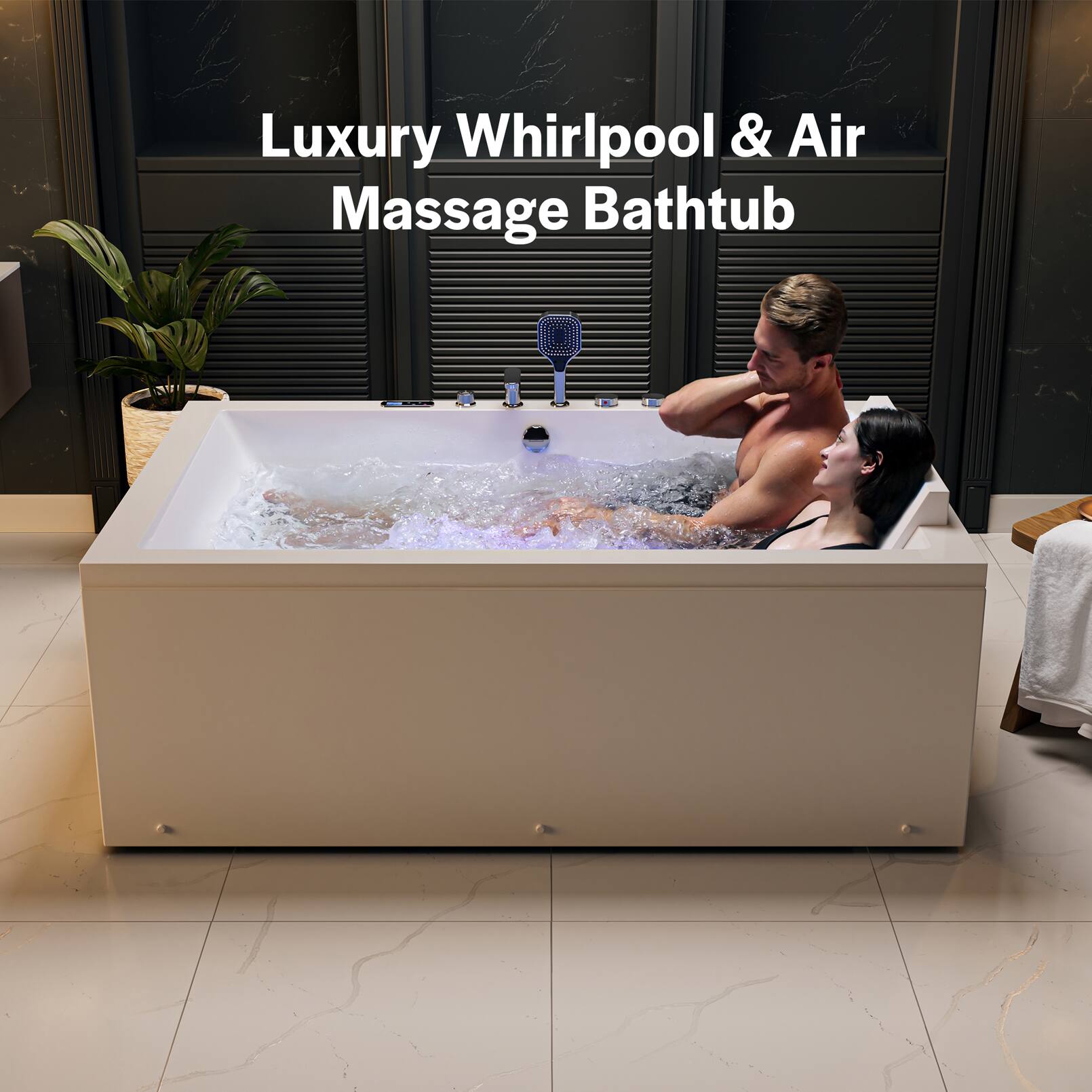 Luxury Whirlpool & Air Massage Bathtub