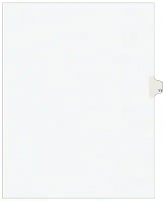 Paper Divide Rd Avery Legal Pre Printed Paper Dividers, Side Tab #11, Style, Letter ...