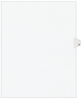 Avery - Legal Pre-Printed Paper Dividers, Side Tab #11, Style, Letter Size, 25/Pack - White