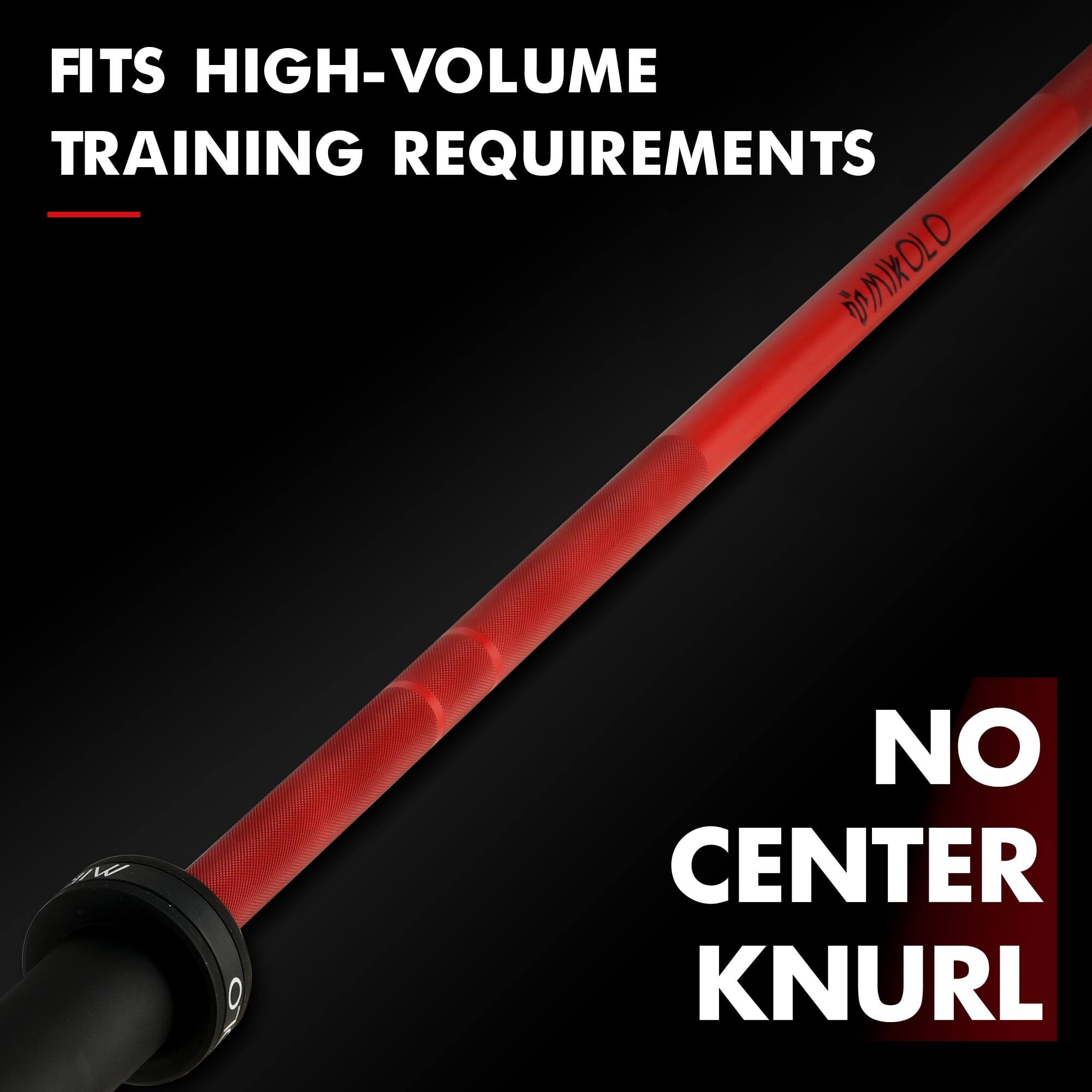 FITS HIGH-VOLUME TRAINING REQUIREMENTS

NO CENTER KNURL