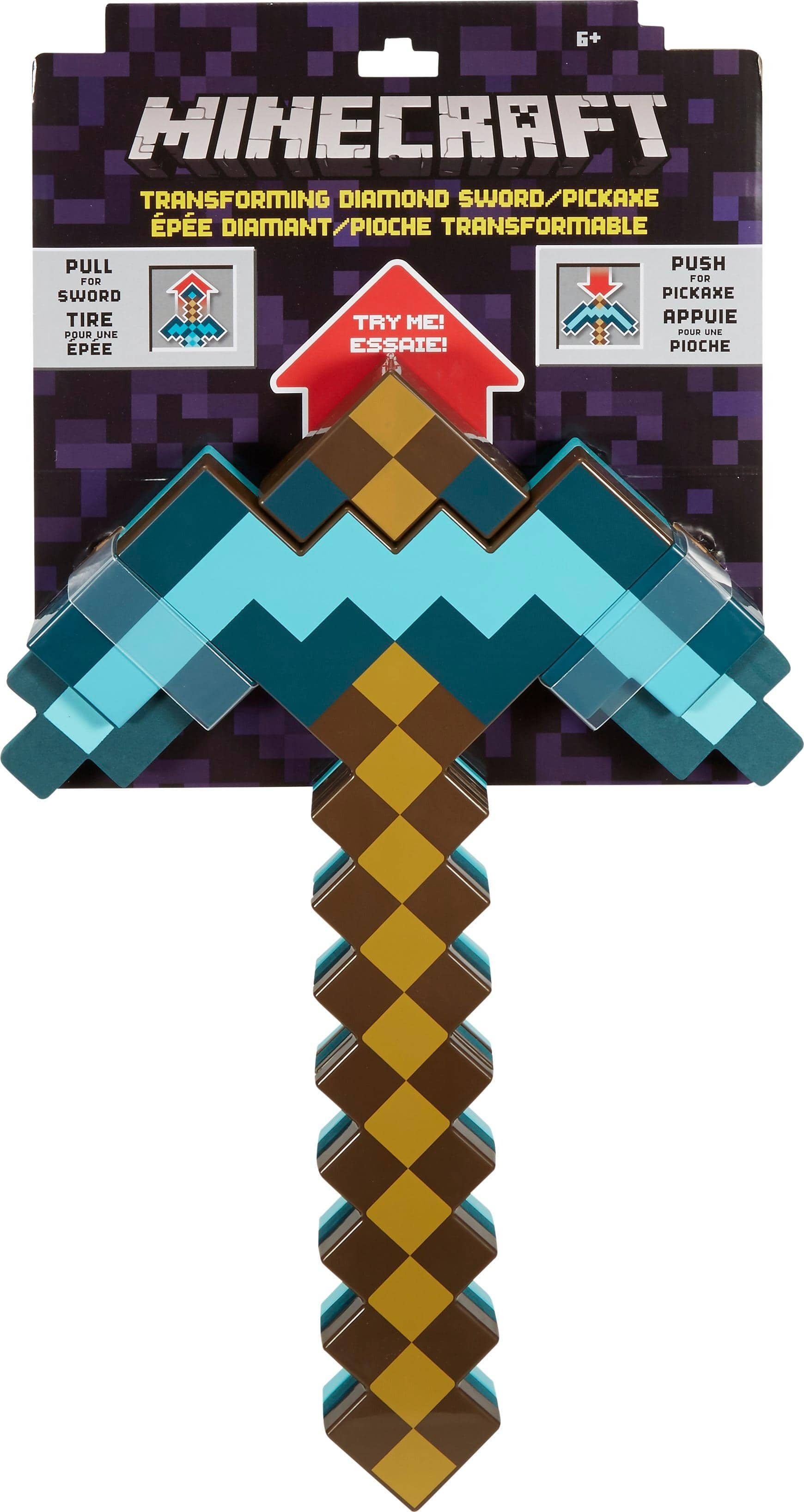 minecraft toy sword and pickaxe