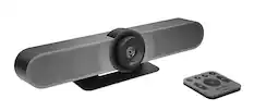 Front. Logitech - MeetUp 4K Ultra HD Video Conferencing Camera for Small Conference Rooms - Black.