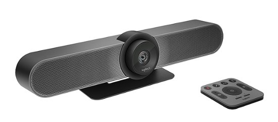 Front Zoom. Logitech - MeetUp 4K Ultra HD Video Conferencing Camera for Small Conference Rooms - Black.