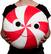 Alt View 13. Kidrobot - Yummy World Large Peppermint Plush Toy - Red/White/Black.