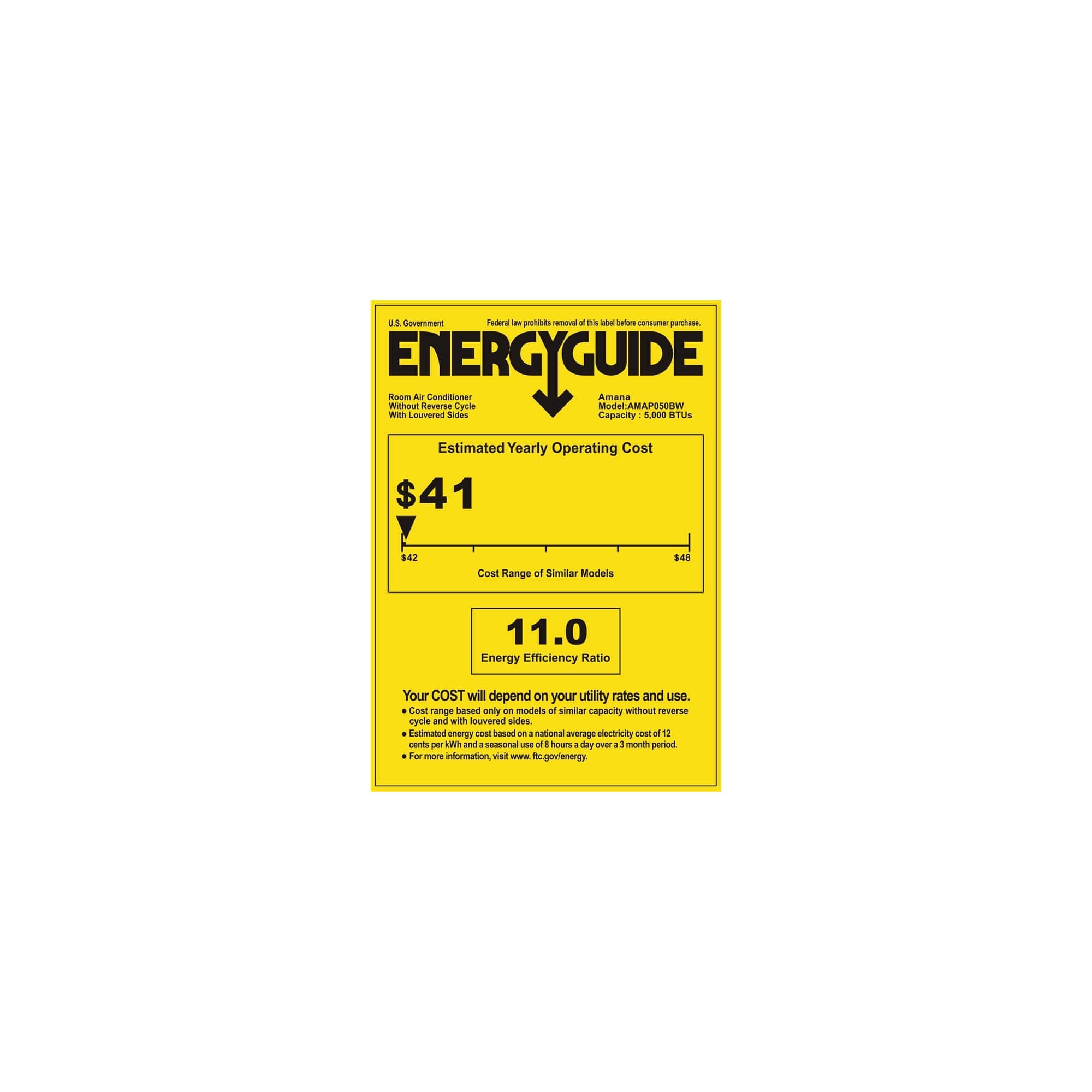 Best Buy Amana 150 Sq. Ft. Window Air Conditioner White AMAP050BW