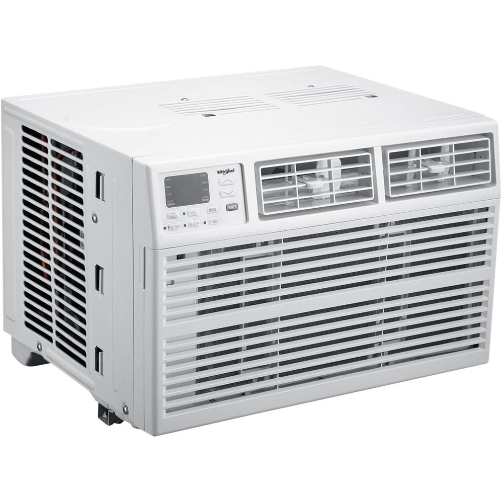 Left View: Whirlpool - 550 Sq. Ft. Window Air Conditioner - White