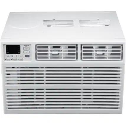 Front. Whirlpool - 450 Sq. Ft. 10,000 BTU Window Air Conditioner - White.