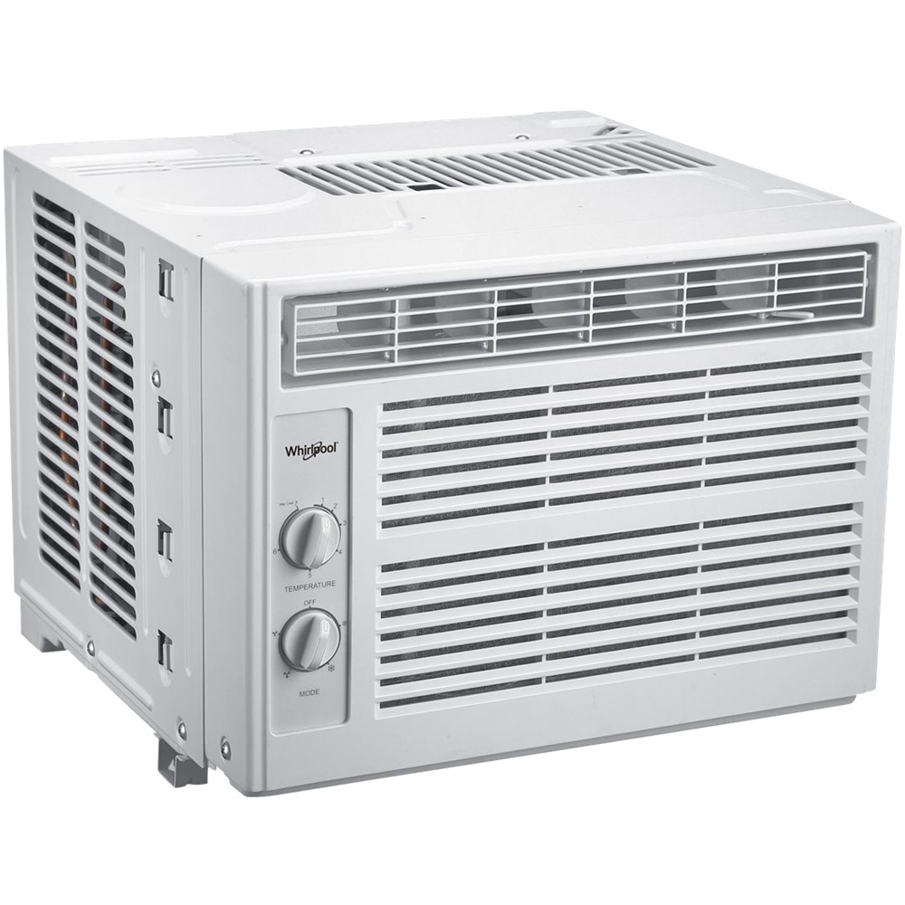 Left View: Whirlpool - 150 Sq. Ft. Window Air Conditioner - White