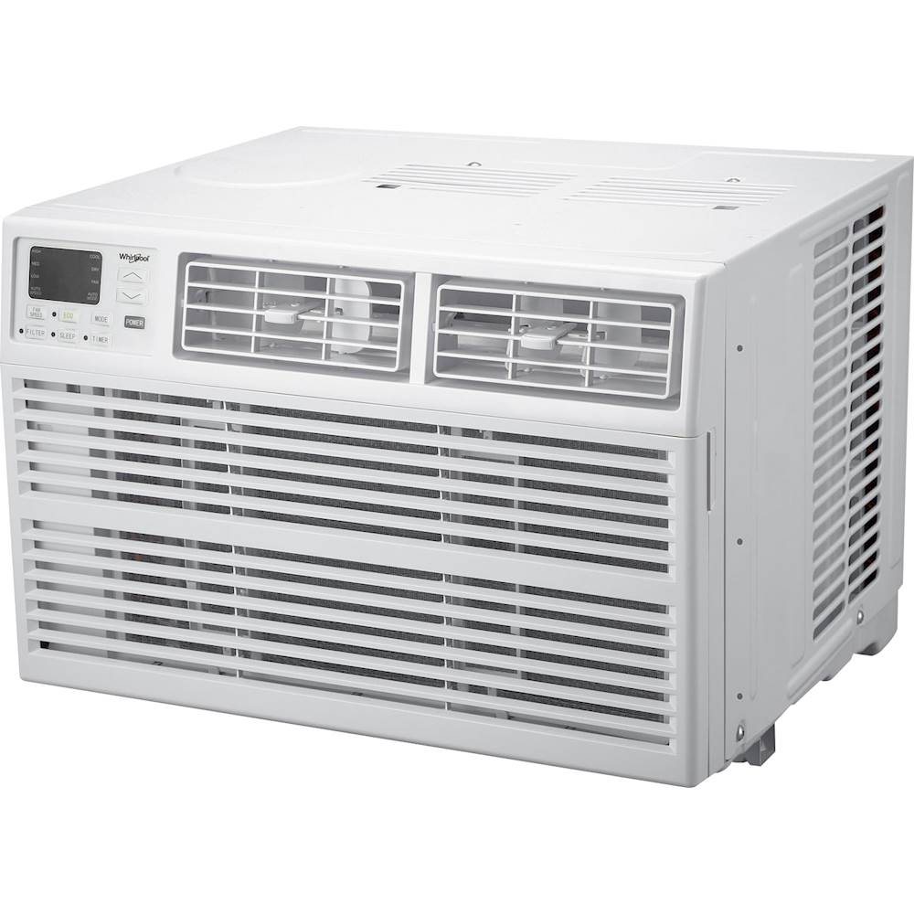 Left View: Whirlpool - 700 Sq. Ft. Window Air Conditioner - White