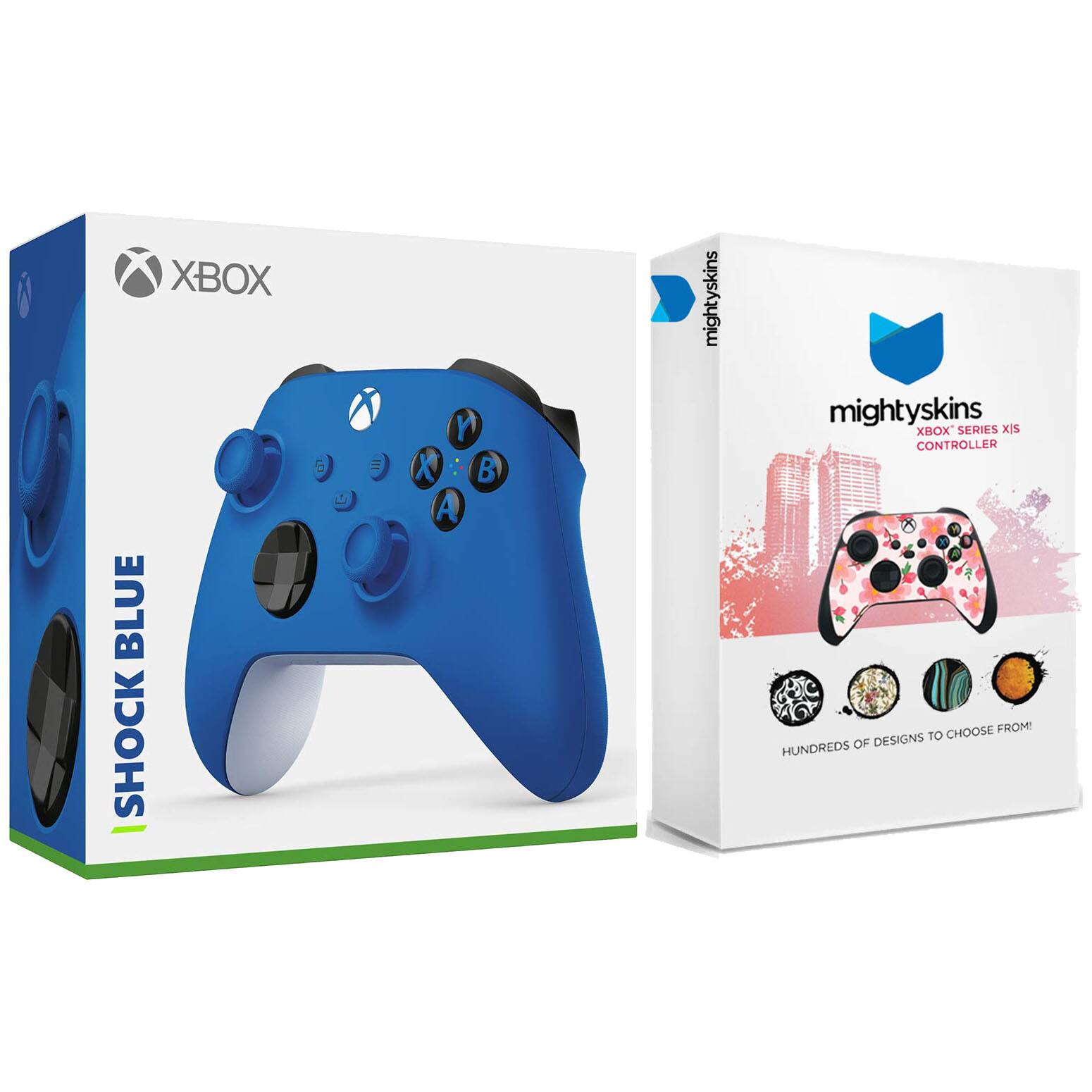 XBOX  
SHOCK BLUE  

mightyskins  
XBOX SERIES X CONTROLLER  
HUNDREDS OF DESIGNS TO CHOOSE FROM!